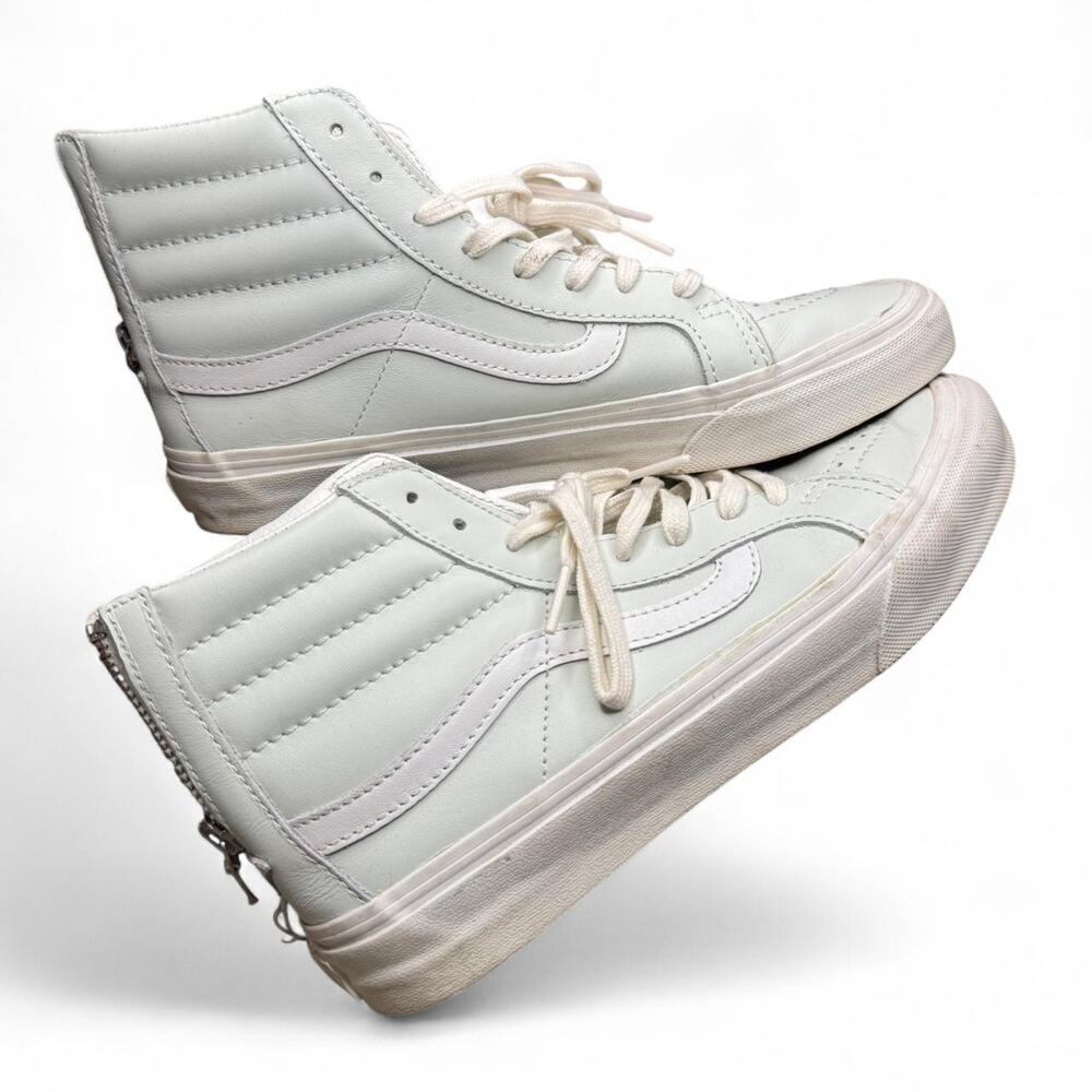 Pastel Blue/Green Vans sk8 hi High Tops